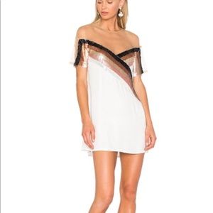 NBD Mini white Sequin Dress
